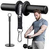 DMoose Fitness Forearm Strengthener & Wrist Roller - Arm Exerciser with Non-Slip Premium Grip, Durable Nylon Rope - Helps with Elbow Tendonitis, Wrist Recovery & Strength Training (Black)