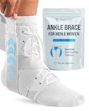 Reinforced Lace Up Ankle Brace for Men & Women, Sprained Ankle Support Wrap