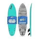 Rock-It 6' Baby Jesús Soft Top Surfboard – Kids Beginner Surfboard, Lightweight, Easy to Paddle and Maneuver, Innovative Design, Ideal for Children and Young Surfers, Turquoise