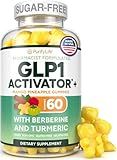 GLP-1 Support Gummies – Sugar-Free Appetite & Craving Control with Berberine, Cinnamon, Turmeric, Garcinia & Raspberry Ketones – Digestion, De-Bloating, Carb Blocker, Vegan, Keto