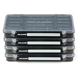 Plano StowAway 3700 Stow Tackle Box, 4 Pack, with Corrosion-Preventive Rustricor, Single Latch Design, Transparent DuraView Lid, Stackable Storage for Fishing Bait, Lures and Gear