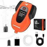 KastKing Updated Li3 Ice Fishing Aerator Pump - Rechargeable Battery, Real-Time Display, Multiple Airflow Settings, Aerator for Fish and Bait Buckets