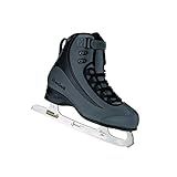 Riedell Soar Adult Ice Skates - Recreational Soft Beginner Figure Ice Skates | Onyx | Size 7
