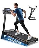 ECHANFIT Treadmill with 15% Auto Incline, Folding Treadmill for Home, 0.6-10 MPH, 350 LB Capacity, 18.11" Wide Running Belt, 3.5 HP, Shock Absorption, Bluetooth Speaker & App