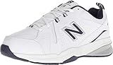 New Balance Men's 608 V5 Casual Comfort Cross Trainer, White/Navy, 10.5