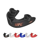 OPRO Bronze Level Sports Mouthguard – Custom-Fit, Breathable, Slim Design – Protective Mouth Guard for Football, Wrestling, Boxing, MMA, Lacrosse & All Contact Sports, Case Included – UFC Red, Adult