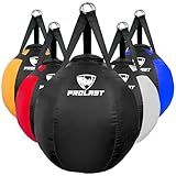PROLAST Wrecking Ball Heavy Punching Bag for Adults, Hook and Uppercut, Body Snatcher, Boxing, MMA, Muay Thai, Unfilled, 65 lbs, Rhino Black