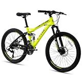 CYBIC 24" Full Suspension Mountain Bike for Kids 21-Speed Shimano