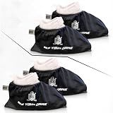 ACE HOCKEY Slide Board Booties for Hockey Slide Board or Fitness Slide Boards - Smooth Gliding - Improve Skating Stride, Speed, Agility - 2 Pairs of Slide Board Booties