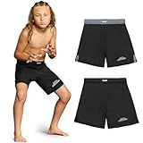 Elite Sports Kids MMA BJJ No GI UFC Grappling Jiu Jitsu Shorts, Black Jack Youth Boys MMA Training Grappling Training Shorts (Large, Black)