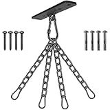 Dolibest Heavy Duty Boxing Punching Bag Chain,600 LB Capacity, Wall Mount Ceiling Hooks for Boxing& MMA,Wood Beam Holder with 4 Chains and 4 Carabiners,4 Wood Screws for Wooden Sets
