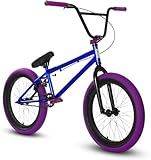 Elite BMX Bicycle 20” & 16" Freestyle Bike - Stealth and Peewee Model (Blue Purple, 20")