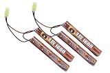 Lancer Tactical Nimh Airsoft Battery Compatible with Lancer AEG Airsoft,Pack of 2 (9.6V,1600 mAh Nunchuck)
