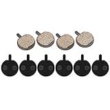 Bike Brake Pads, Bicycle Disc Resin Brakes Pad Semi Metal Smooth Braking Low Noise Cycling Pads Kit Mute Accessory KMJG019 fot Camping Outdoor Mountain Bicycles Electric Scooters 1.1*0.9*0.02in 5Pairs