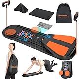 VBZP Pilates Board - Pilates Reformer Set, Portable and Foldable Pilates Board for Home Workout, Multifunctional Pilates Board for Women, Pilates Reformer Machine for Home Exercise, Black Orange