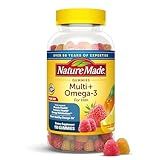 Nature Made Mens Multivitamin Gummies with Omega-3, Mens Gummy Multivitamins for Daily Nutritional Support, 150 Gummy Vitamins and Minerals, 75 Day Supply