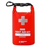 Breakwater Supply™ Waterproof Marine First Aid Kit Boat Safety Tool Kit, 100 Piece AFAK Emergency Supplies in Dry Bag, IFAK Trauma Kit for Kayaking, Jet Ski, Fishing, Surfing, Sailing, Canoeing (Red)