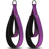 TOBWOLF 2PCS 2 in 1 Pilates Straps, Comfortable Pilates Foot & Hand Straps, Pilates Double Loop Straps for Reformer, Pilates Equipment D-Ring Exercise Straps Yoga Exercise Accessories - Purple