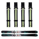 BOXOB 8pcs Ski Brake Retainer Strap, New Upgraded More Firm Snowboard Binding Brake Bands Retainers Durable Snowboard Brake Retainers Not Easy to Break Practical Outdoor Sports Ski Tuning Accessories