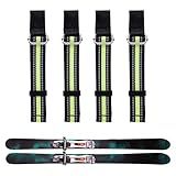 BOXOB 8pcs Ski Brake Retainer Strap, New Upgraded More Firm Snowboard Binding Brake Bands Retainers Durable Snowboard Brake Retainers Not Easy to Break Practical Outdoor Sports Ski Tuning Accessories