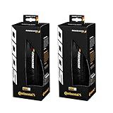 Continental Grand Prix 5000 - Black - Road Bike Tire | The Best Allrounder in the Field - BlackChili, Vectran Breaker, LazerGrip, Active Comfort Technology 700x25, 2 Pack