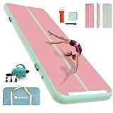 AKSPORT Inflatable Gymnatsics Mat Tumble Track 10ft 13ft 16ft 20ft 23ft Air Tumbling Mat with Air Pump for Home Use/Training/Cheerleading/Yoga