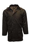 Walker and Hawkes Wax Unpadded Benson Jacket for Men - Lightweight Wind- and Waterproof Canvas Jacket, Premium Waxed Cotton, Brown - X-Large