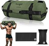 Yes4All Workout Sandbags, Heavy Duty Sandbags - Army Green - M