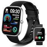 Smart Watch for Men Women (Answer/Make Call), 1.91" HD Smartwatch with Heart Rate/Sleep Monitor/Pedometer/Calories, 113+ Sports Fitness Watch, IP68 Waterproof Activity Tracker for Android iOS Black