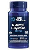 Life Extension N-Acetyl-L-Cysteine (NAC), Immune, Respiratory, Liver Health, NAC 600 mg, Potent antioxidant Support, Free-radicals, Easy to Absorb, 60 Capsules