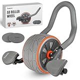 DMoose Fitness Ab Roller Wheel with Elbow Support & 2 Knee Pads - Abdominal Trainer for Core Workout - Perfect Abs Workout Equipment for Home and Gym - Flex Exercise Roller for Men and Women