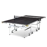 JOOLA Rally TL Professional MDF Indoor Ping Pong Table w/Quick Clamp Table Tennis Net & Post Set - 10 Minute Easy Assembly - Corner Ball Holders - Tournament Quality - Includes Playback Mode