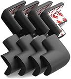 8-Pack Corner Protector Baby To Baby Proof Corners And Edges; Table Corner Covers Baby Safety, Soft Rubber Foam Cushion Corner Guards, Child Proofing Pads, Table Corner Protectors For Furniture, Black