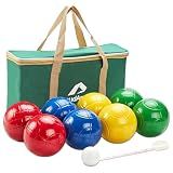 ApudArmis 90mm Bocce Ball Set, Soft PE Boccia Outdoor Game for Lawn Yard