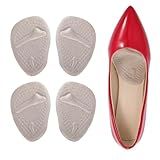 Ball of Foot Cushions, Metatarsal Pads Women, Forefoot Pads Stop Feet from Sliding Forward, Non-Slip Weight Shifting Comfort Insoles Inserts Pad for High Heel Shoes (Beige, one Size fits All)
