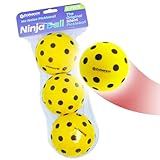 Enhance Pickleball Ninja Ball - The Original Silent Pickleball - Foam Pickleball for Quiet Practice at Home - Comes with 3 Balls - Indoor or Outdoor Balls for Quiet Practice