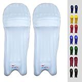 Bratla Cricket Batting Pads Covers Color Fit Neatly on Legguards Easily Put On (White)