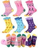 Haysandy 6 Pairs Gymnastics Lover Novelty Socks for Women Men Funny Crew Socks Christmas Stuff Gifts Ideas Family Friends Hide and Seek