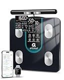 arboleaf Smart Scale for Body Weight, 8-Electrode Dual-Frequency BIA Bathroom Scale with 7-in-1 Display for BMI Body Fat Muscle Mass, Segmental Full Body Composition Analyzer, 50+ Metrics in App