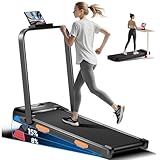 CURSOR FITNESS Walking Pad with 15% Incline 0.6-6.2MPH Foldable Portable Treadmill 2.5HP Compact Walking Pad for Home Small Space 300LBS with Remote Control