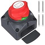 Joinfworld Battery Disconnect Switch 12V-48V Waterproof Marine Battery Cut Off Switch Master for Car Boat RV ATV UTV Vehicles