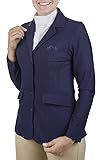 Equine Couture Women EquiVent 4-Snap Button Lite Show Coat-Navy-M