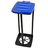 Portable Trash Bag Holder – Collapsible 13-Gallon Garbage Bin for Indoor/Outdoor Use, Camping, Recycling, and Parties – Durable Plastic Trash Can by Wakeman Outdoors (Blue)