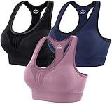 Heathyoga High Impact Sports Bras for Women High Support Padded Sports Bra Workout Bras for Women Racerback Bra for Yoga