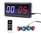 Ledbrigym Electronic Score Keeper Scoreboard with Remote for Cornhole Basketball Ping Pong Table Tennis Badminton Volleyball Baseball Billiard Squash Quiz Kids Electronic Digital Clock
