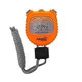 Marathon Adanac 3000 Digital Stopwatch Timer, Neon Orange - High Precision Accuracy to 1/100th Seconds - Water, Dust & Shock Resistant - 46” Lanyard Included