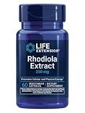 Life Extension Rhodiola Extract, Rhodiola rosea Supplement, standardized Extract, Promotes Physical and Mental Performance, Gluten-Free, Non-GMO, Vegetarian, 250 mg, 60 Capsules