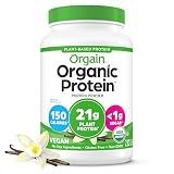 Orgain Organic Vegan 21g Protein Powder, Vanilla Bean, 2.03 lb