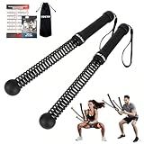 Weighted Ropeless Battle Ropes, Heavy Duty Workout Rope for Home Gym with Training Poster, Portable Arm Exerciser Rope for Strength Building, HIIT and Low-Impact Aerobic Training for Men & Women
