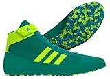 Adidas Youth HVC Wrestling Shoes, Pure Teal/Solar Green/Cyan, 10K